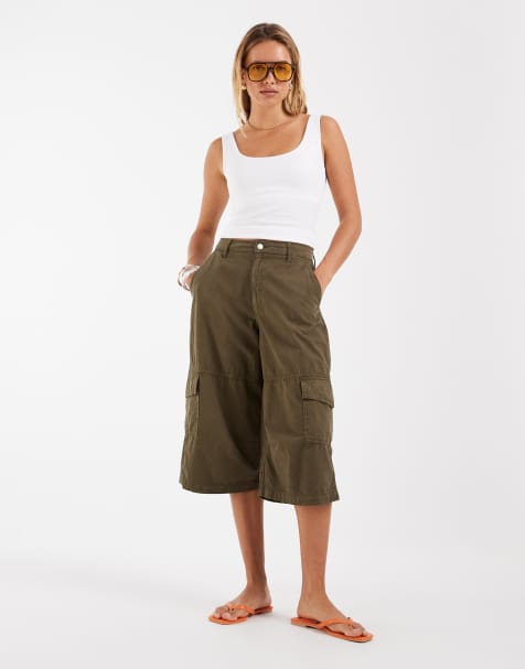 ASOS DESIGN – Bermudy bojówki w kolorze khaki - view 1