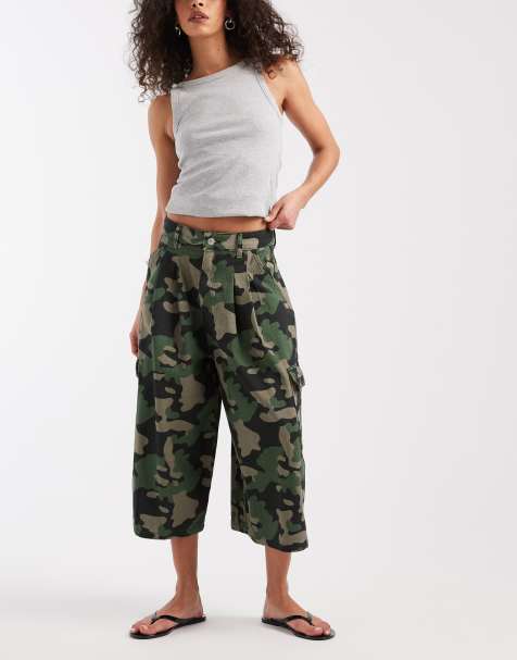 ASOS DESIGN – Bermudy oversize we wzór moro - view 1