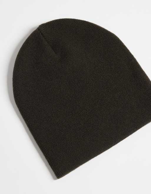ASOS DESIGN berretto aderente in jersey a coste marrone, 2 di 3