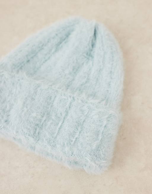 ASOS DESIGN - Berretto azzurro in maglia cigliata, 3 di 3