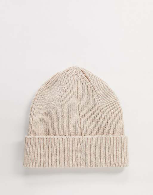 ASOS DESIGN - Berretto da pescatore a coste in poliestere beige, 2 di 4