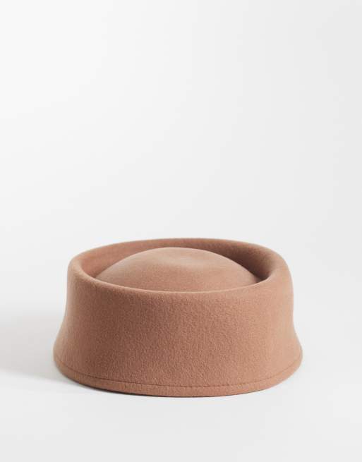 ASOS DESIGN - Berretto in feltro color cammello, 2 di 4