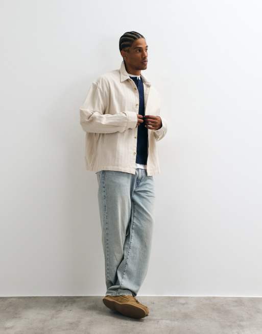 ASOS DESIGN – Beżowa fakturowana koszula oversize o pudełkowym kroju, 2 z 5