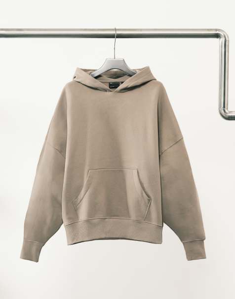 ASOS DESIGN – Beżowa gruba bluza z kapturem premium o kroju oversize 400 g/m² - view 1