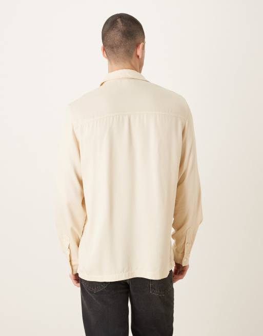 ASOS DESIGN – Beżowa koszula o regularnym kroju, część zestawu, 3 z 5