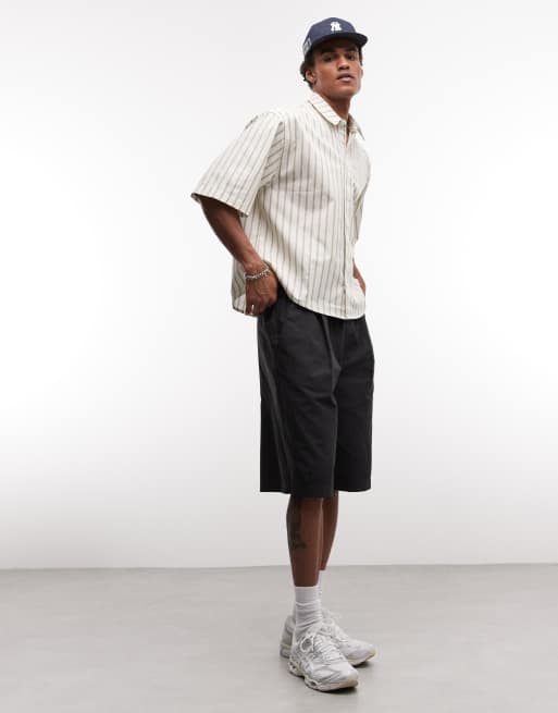 ASOS DESIGN – Beżowa koszula oversize w paski, 2 z 5