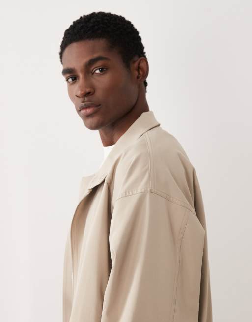 ASOS DESIGN – Beżowa kurtka z wysokim kołnierzem, 4 z 5