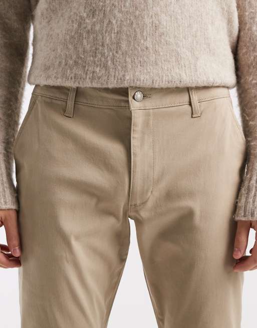 ASOS DESIGN – Beżowe dopasowane chinosy, 5 z 5