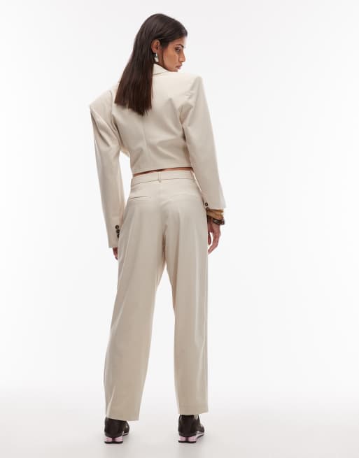 ASOS DESIGN – Beżowe spodnie ze zwężanymi nogawkami do kostki, 3 z 5