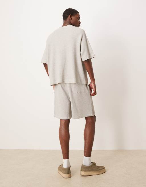 ASOS DESIGN – Beżowe szorty o waflowej fakturze, 4 z 5