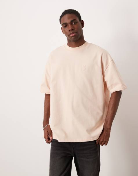 ASOS DESIGN – Beżowy bardzo gruby T-shirt oversize - view 1