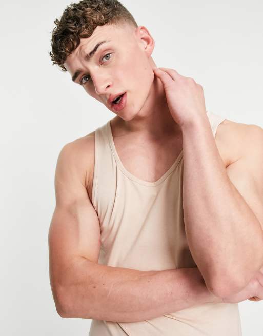 ASOS DESIGN – Beżowy podkoszulek o kroju podkreślającym sylwetkę, część zestawu