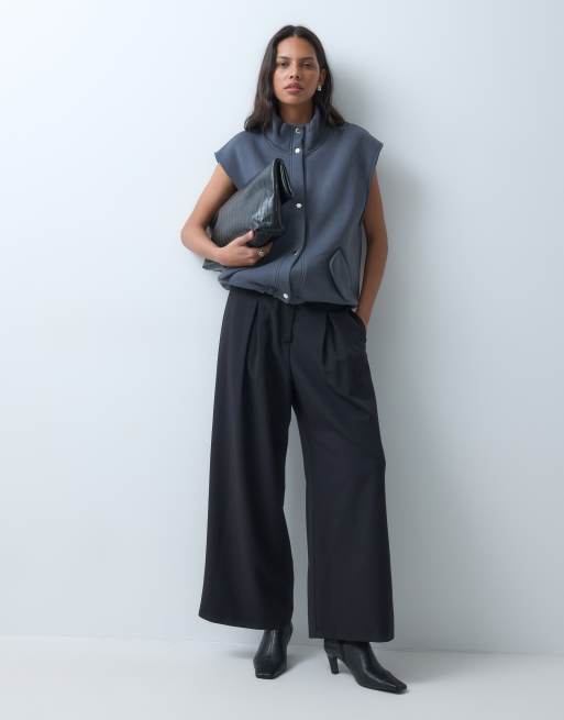 ASOS DESIGN bezrękawna bluza z golfem w kolorze antracytowym, 2 z 4
