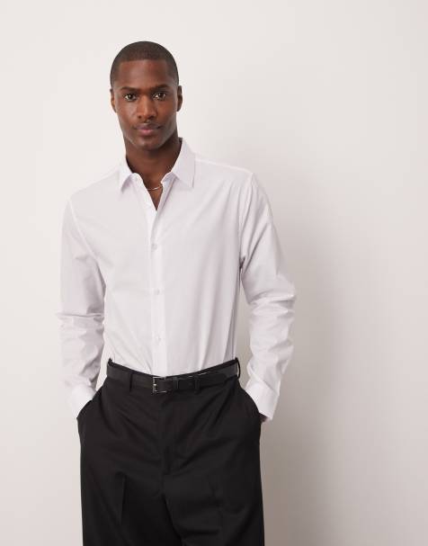 ASOS DESIGN regular fit shirt in white