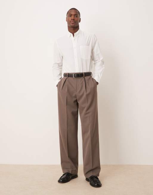 ASOS DESIGN – Biała koszula oversize z mieszanki lnu w stylu lat 90., 2 z 4