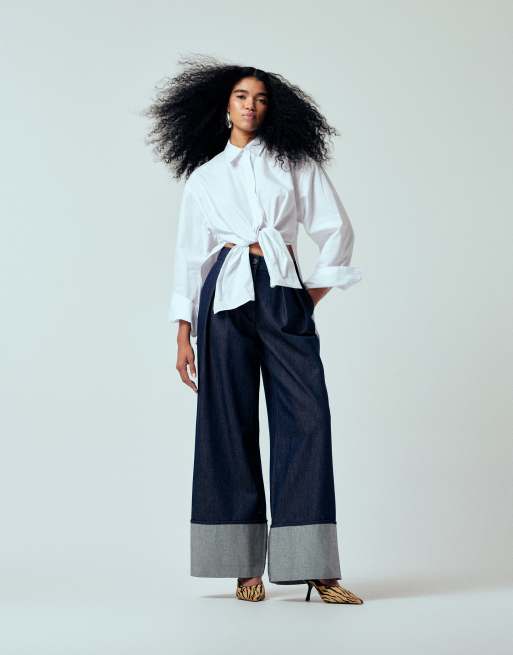 ASOS DESIGN – Biała koszula oversize z wiązaniem z przodu, 4 z 4