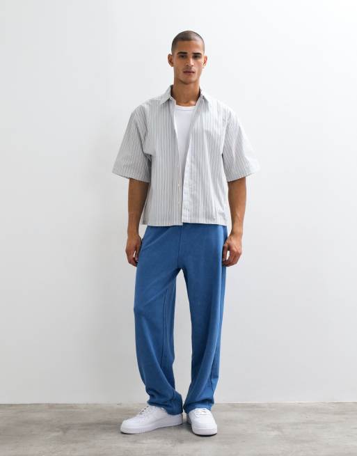 ASOS DESIGN – Biała koszula popelinowa oversize w paski, 3 z 5