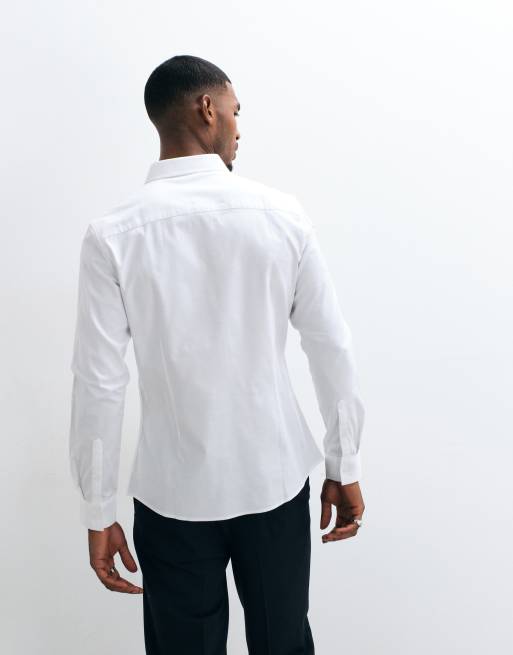 ASOS DESIGN biała koszula slim oxford, 5 z 5