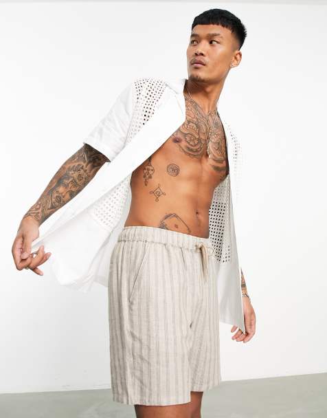 ASOS DESIGN – Biała luźna koszula z ażurowymi wstawkami - view 1