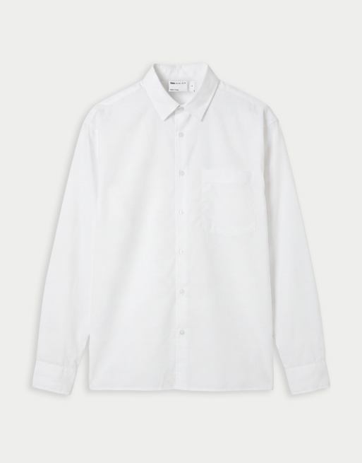ASOS DESIGN – Biała popelinowa koszula oversize z zaokrąglonym dołem, 6 z 7