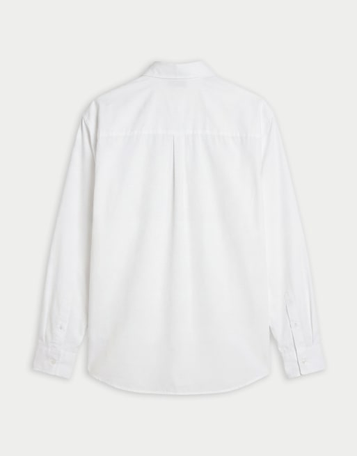 ASOS DESIGN – Biała popelinowa koszula oversize z zaokrąglonym dołem, 7 z 7