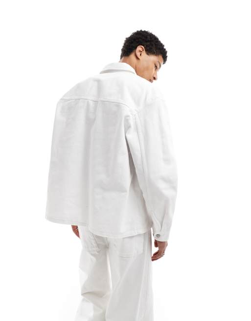 ASOS DESIGN – Biała pudełkowa koszula, część zestawu, 3 z 4