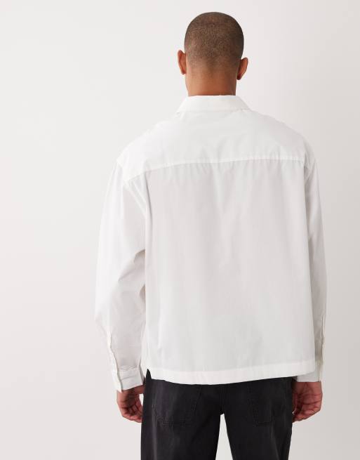 ASOS DESIGN – Biała pudełkowa koszula popelinowa oversize, 5 z 5