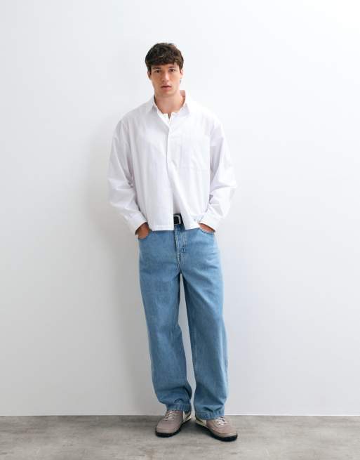 ASOS DESIGN – Biała pudełkowa koszula popelinowa oversize, 3 z 5
