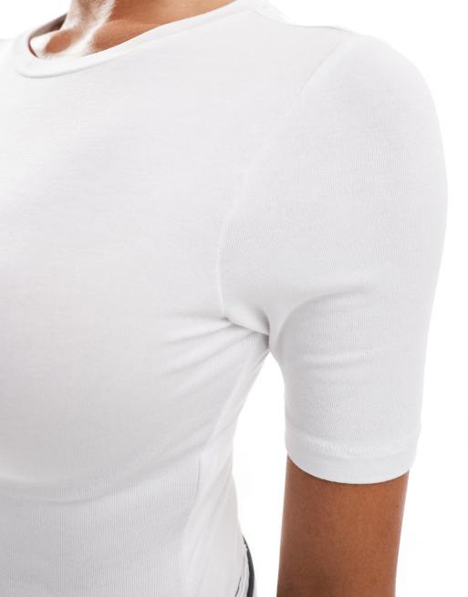 ASOS DESIGN – Białe body typu t-shirt o obcisłym kroju, 2 z 4