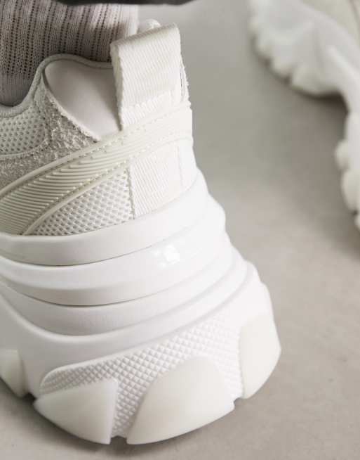 ASOS DESIGN – Białe buty sportowe na masywnej podeszwie, 3 z 4
