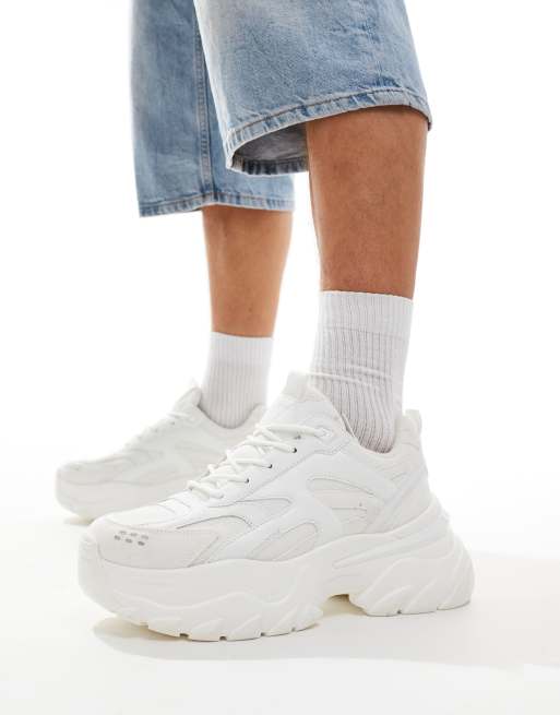 ASOS DESIGN – Białe buty sportowe na masywnej podeszwie, 4 z 5