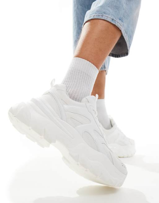 ASOS DESIGN – Białe buty sportowe na masywnej podeszwie, 5 z 5