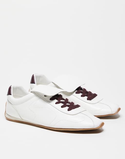 ASOS DESIGN – Białe buty sportowe w stylu retro z dużymi językami, 3 z 4