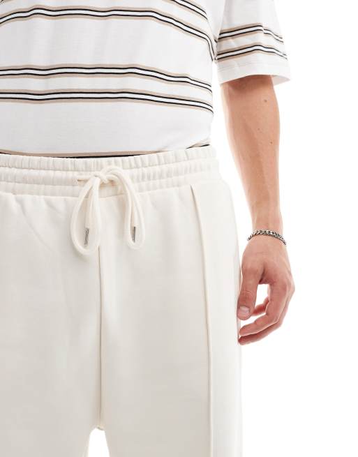 ASOS DESIGN – Białe grube joggersy oversize z szerokimi nogawkami, 3 z 5
