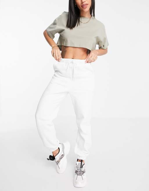 ASOS DESIGN – Białe joggersy oversize