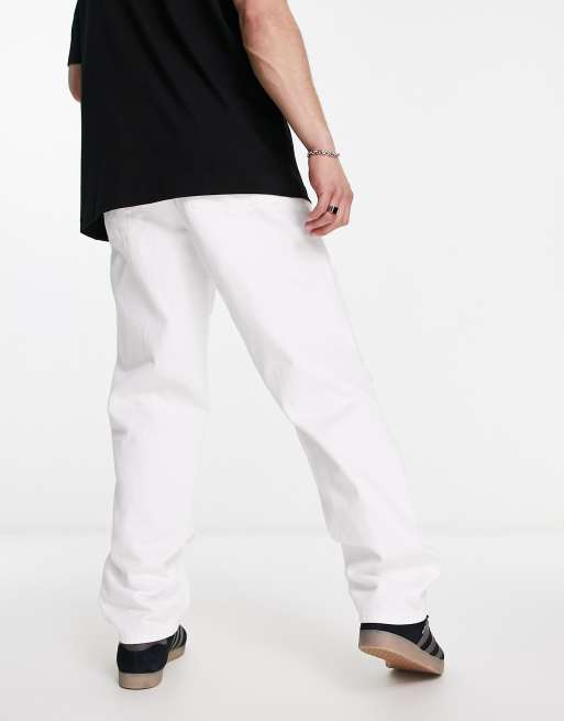 ASOS DESIGN – Białe luźne jeansy z dużymi rozdarciami, 4 z 4