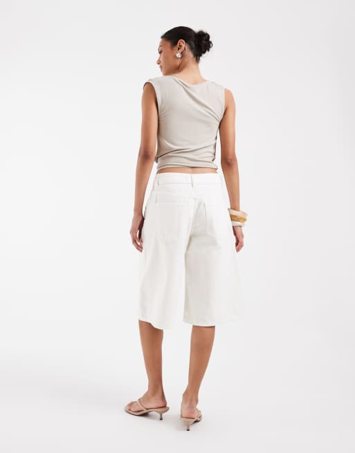 ASOS DESIGN – Białe szorty bermudy o wydłużonym fasonie, 3 z 5