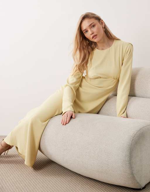 ASOS DESIGN bias bust detail maxi dress in buttermilk, 2 of 4