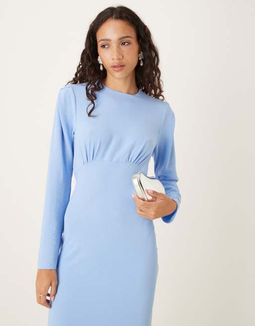 ASOS DESIGN bias bust detail maxi dress in bright blue