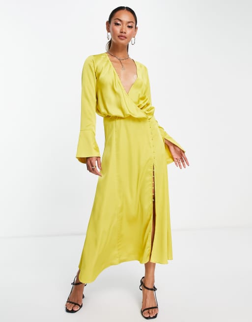 Asos mustard dress sale