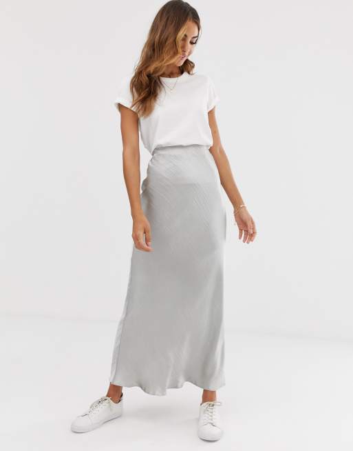 Asos satin outlet maxi skirt