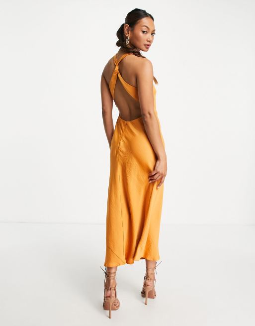 Scoop back midi clearance dress