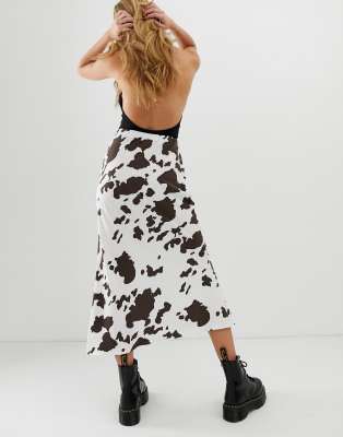 asos silk midi skirt