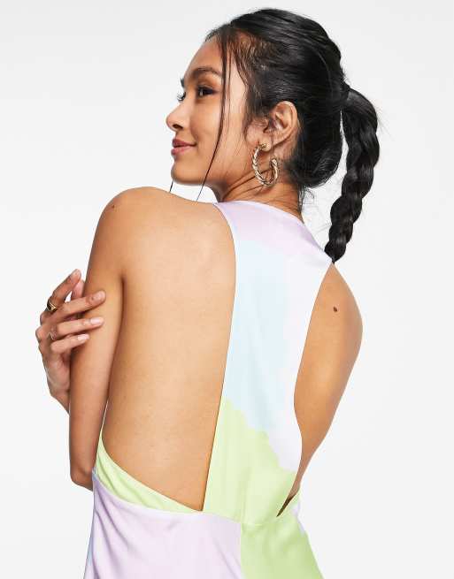 knee length dresses for ladies ASOS DESIGN satin cowl neck bias maxi dress with buckle detail and cut   ASOS Sample Sale