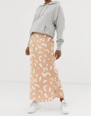 asos satin maxi skirt