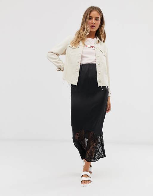 Asos lace cheap midi skirt