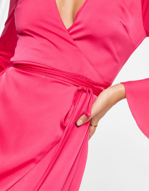 Warehouse pink hotsell wrap dress