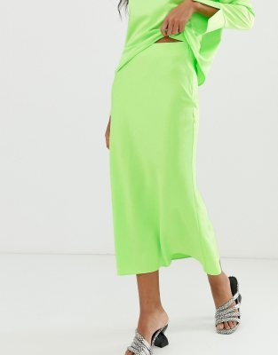 asos silk midi skirt