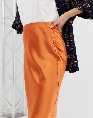 asos silk midi skirt