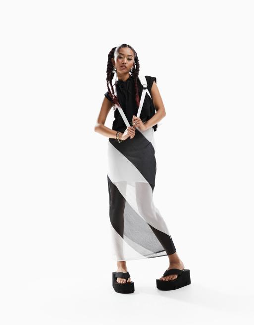 Asos black and white dress best sale